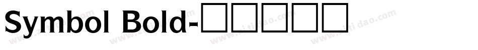 Symbol Bold字体转换